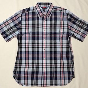 Tommy Hilfiger Plaid S/S Collared Button Down - M